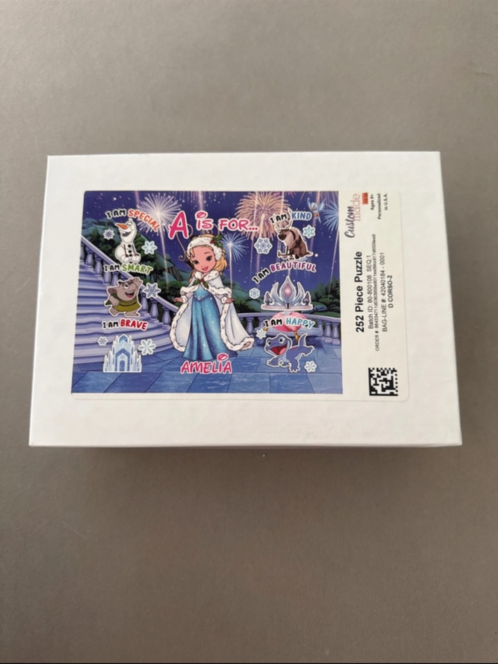 Personalized Amelia Princess Puzzle - Disney frozen